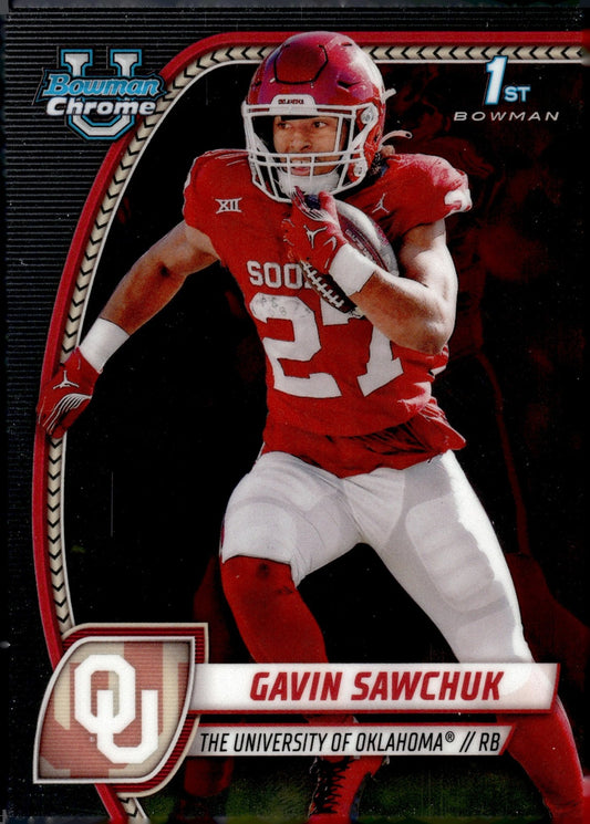 2024 Bowman Chrome University Gavin Sawchuk #78 1st Prospect Sooners
