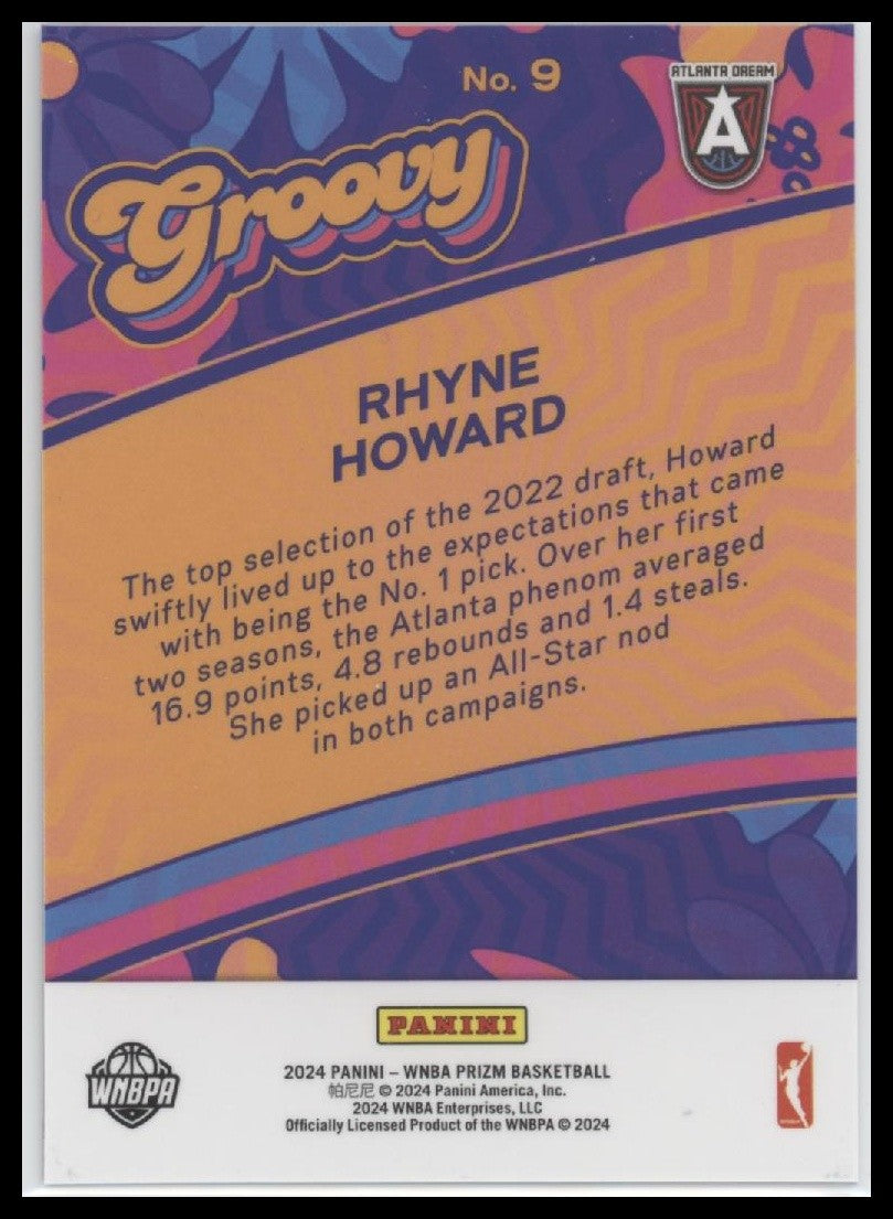 2024 Panini Prizm WNBA #9 Rhyne Howard Groovy