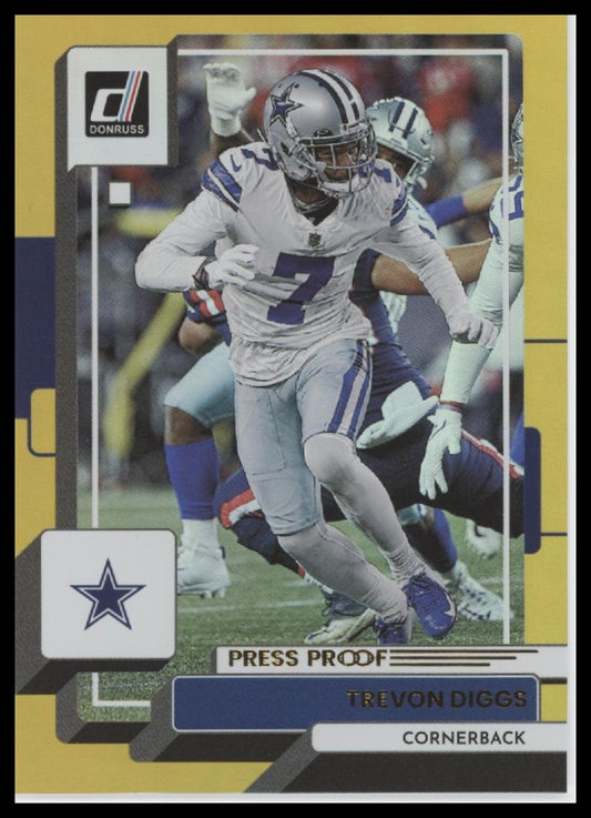 Trevon Diggs 2022 Donruss Gold Proof Press  #158 Near Mint or Better