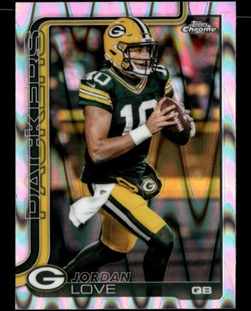 2025 Topps Chrome Jordan Love #109 RayWave Refractor Packers