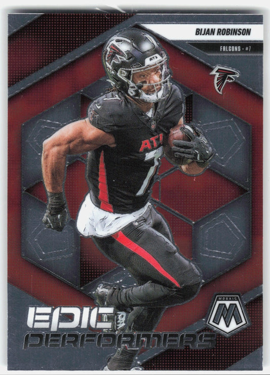 2025 Panini Mosaic Bijan Robinson #8 Epic Performers Falcons