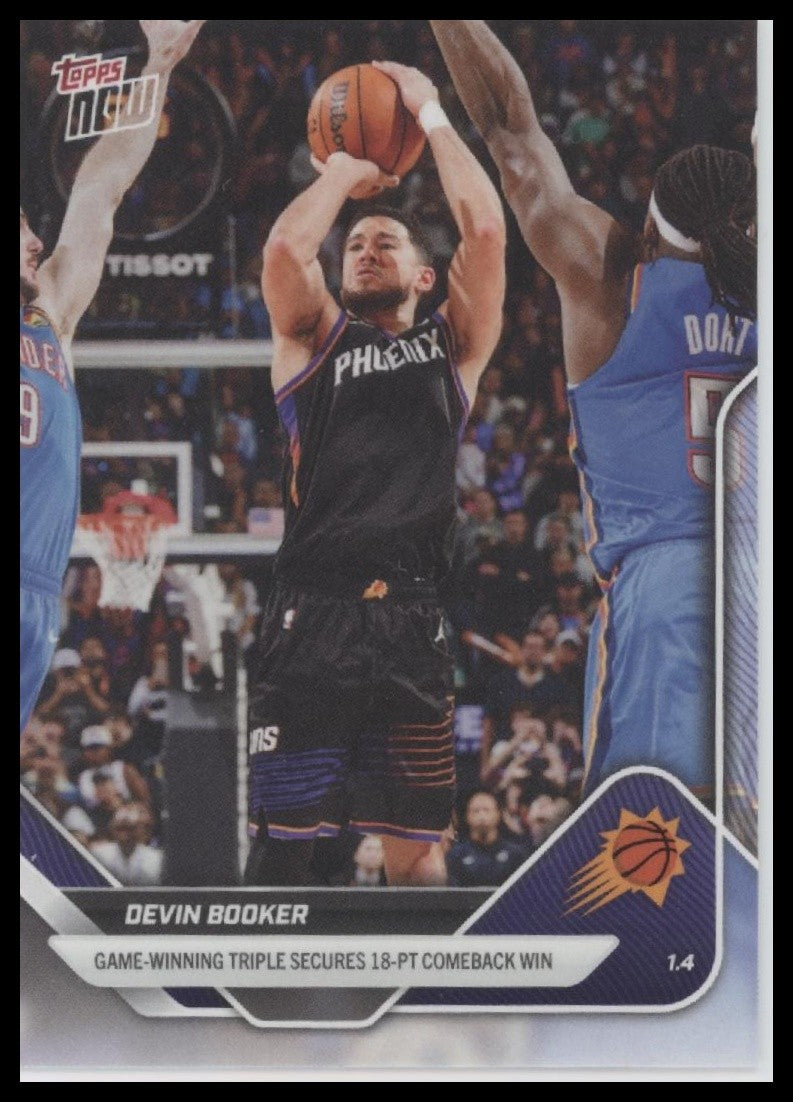 2016 Devin Booker Topps Now #114 Near Mint or Better Game Wining Triple Phoenix