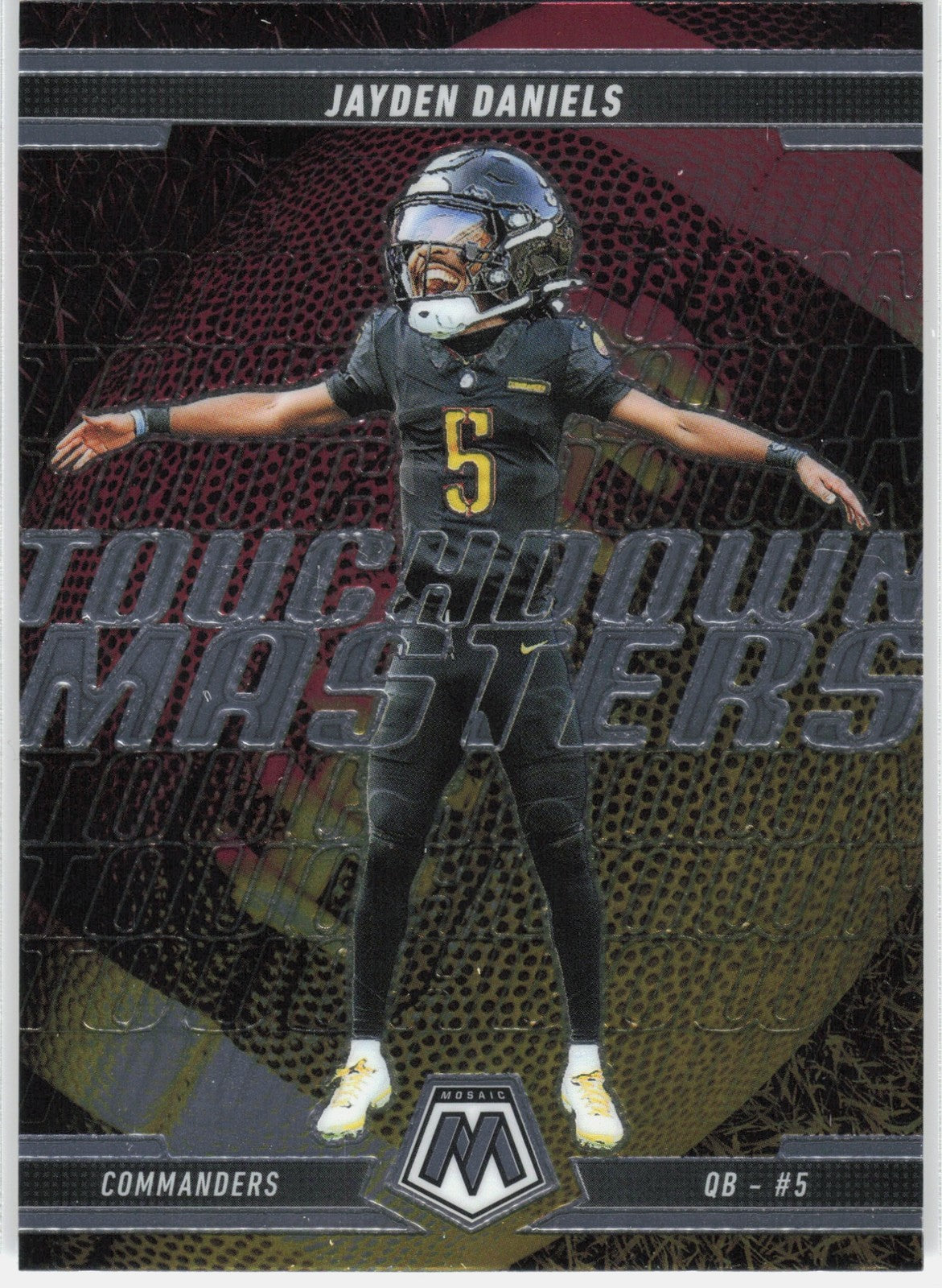 2025 Panini Mosaic Jayden Daniels #7 Touchdown Masters Commanders