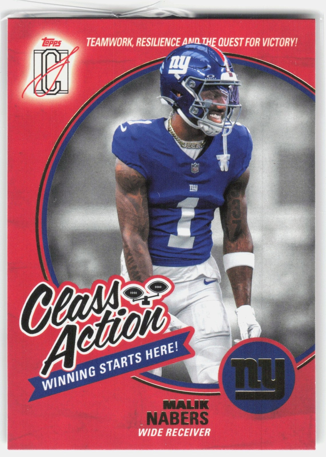 2025 Topps Signature Class Malik Nabers #CA-23 Action Giants