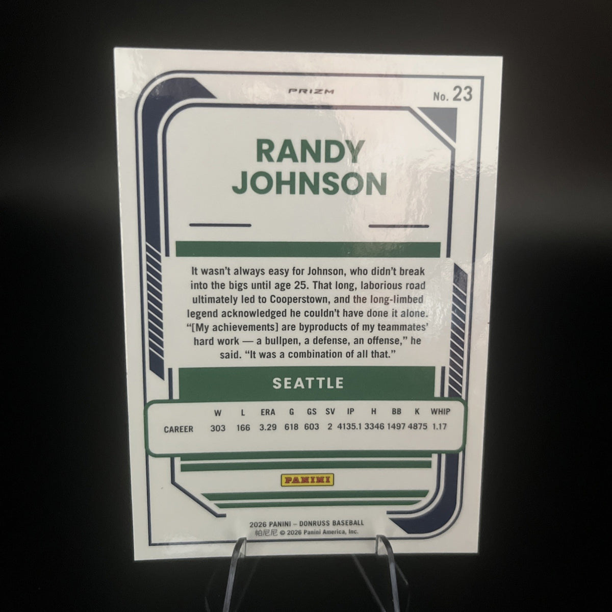 2026 Panini Donruss - Optic Randy Johnson #23 Orange Prizm