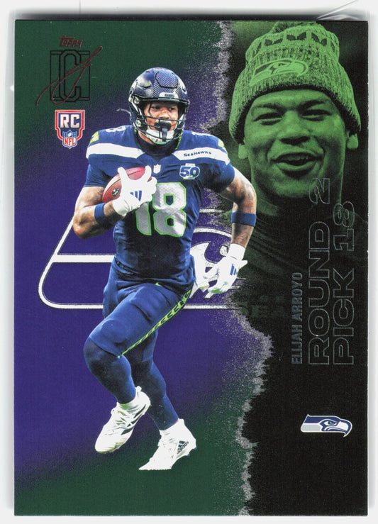 2025 Topps Signature Class Elijah Arroyo #136 Rookie Green & Purple Foil RC