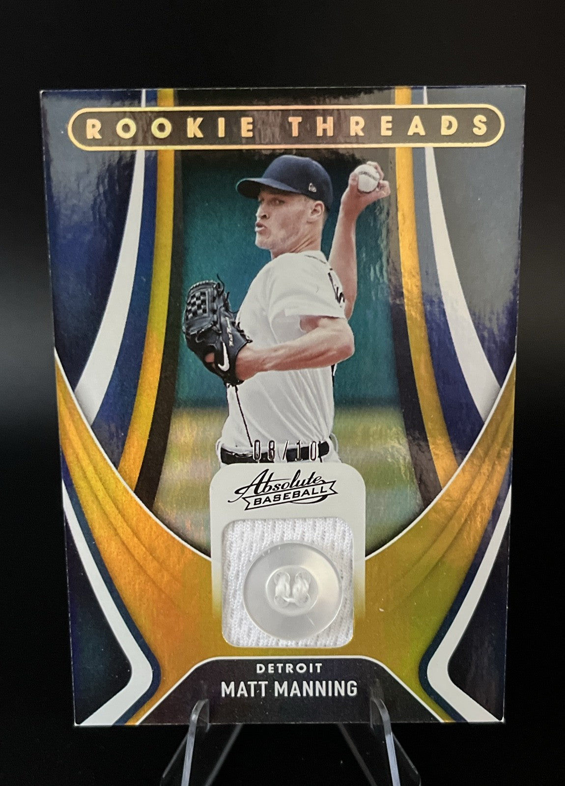 2022 Panini Absolute - Retail Rookie Threads Matt Manning #RT-MM Gold /10 (MEM,