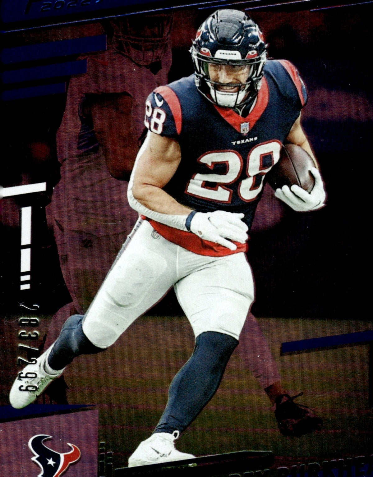 2022 Panini Prestige Rex Burkhead #116 Xtra Points Blue 283/299 Texans
