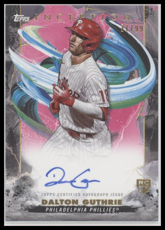 Dalton Guthrie  Auto 2023 Topps Inception #BRES-DG Near Mint or Better 31/99