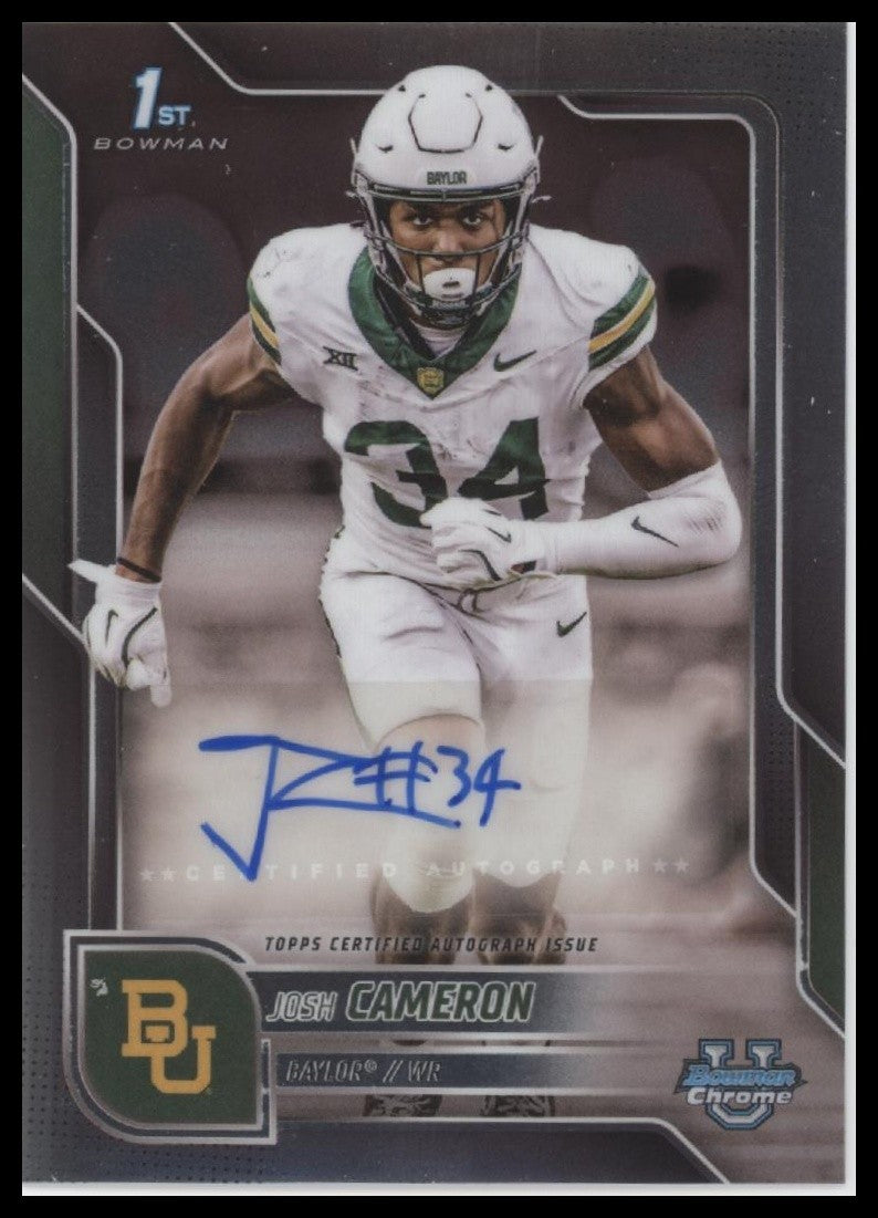 Josh Cameron 2025 Bowman University Chrome #BCA-JCA Auto