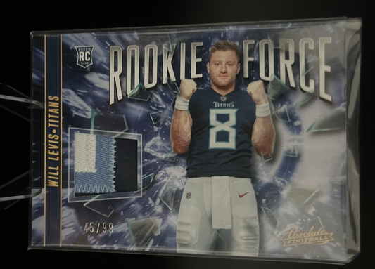 2023 Panini Absolute - Rookie Force Will Levis #RF-4 Holo Silver /49 (MEM, RC)