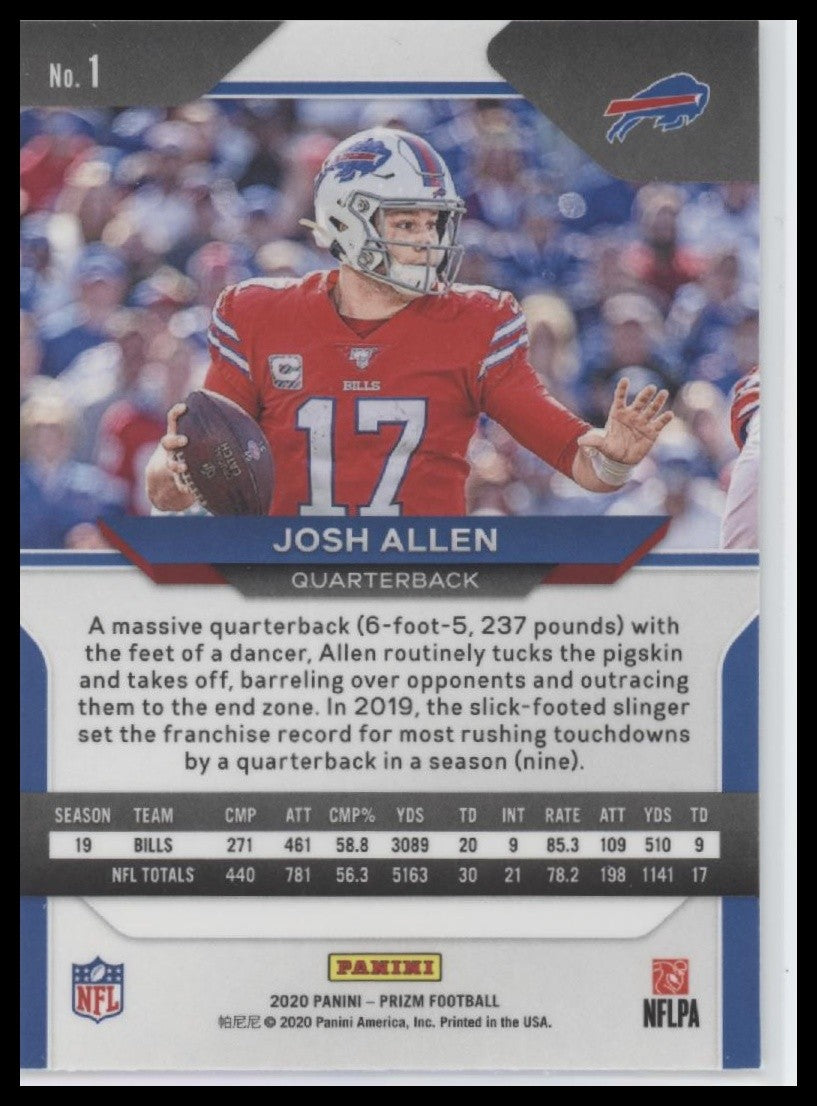 2020 Panini Prizm - Prizm Red White and Blue Josh Allen Buffalo Bills