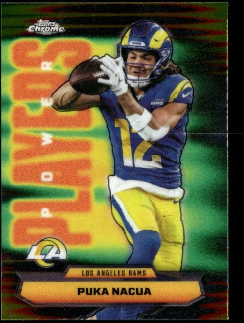 2025 Topps Chrome Puka Nacua #PP-24 Power Players Rams