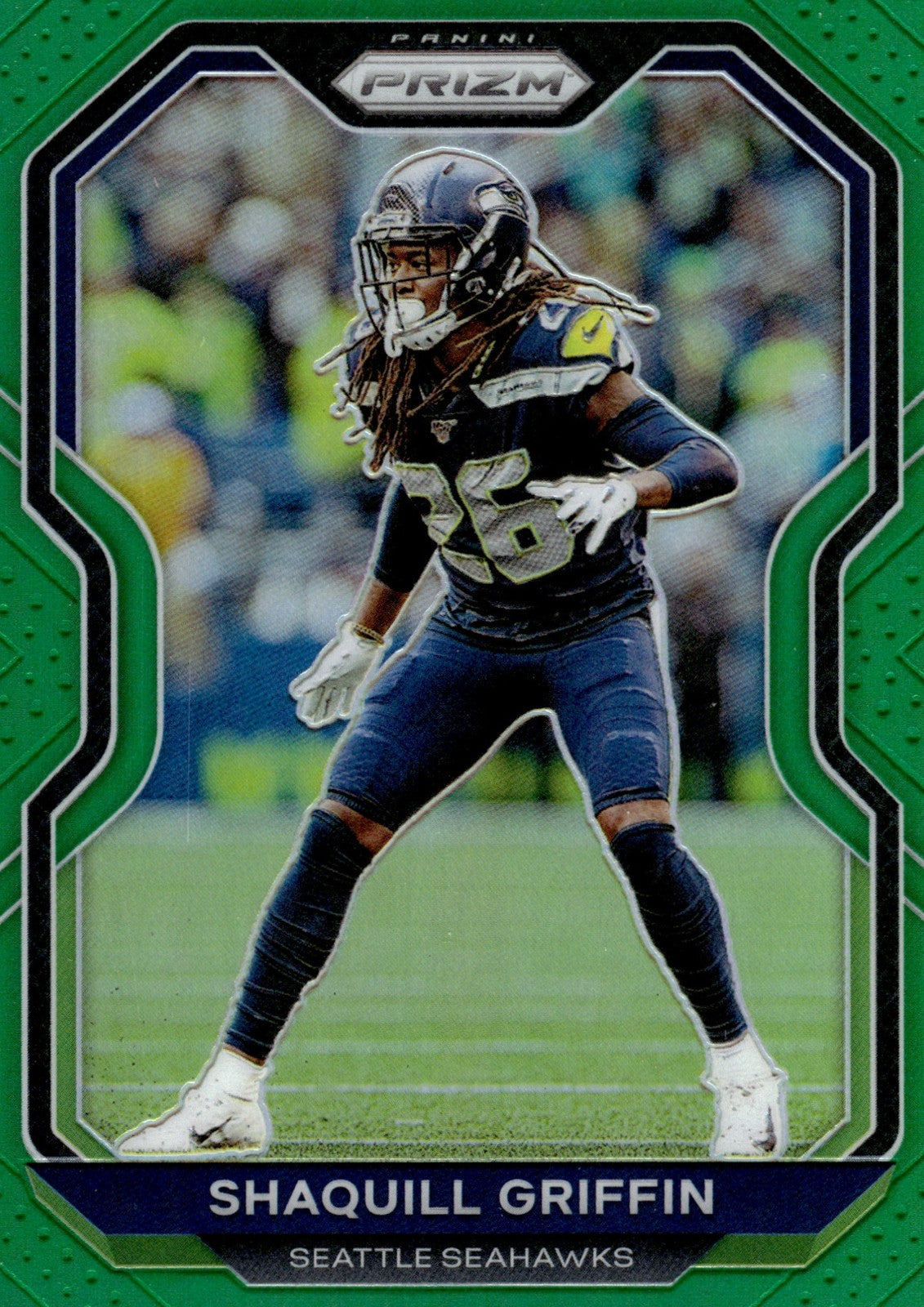 2020 Panini Prizm Shaquill Griffin #298 Neon Green Pulsar Seahawks