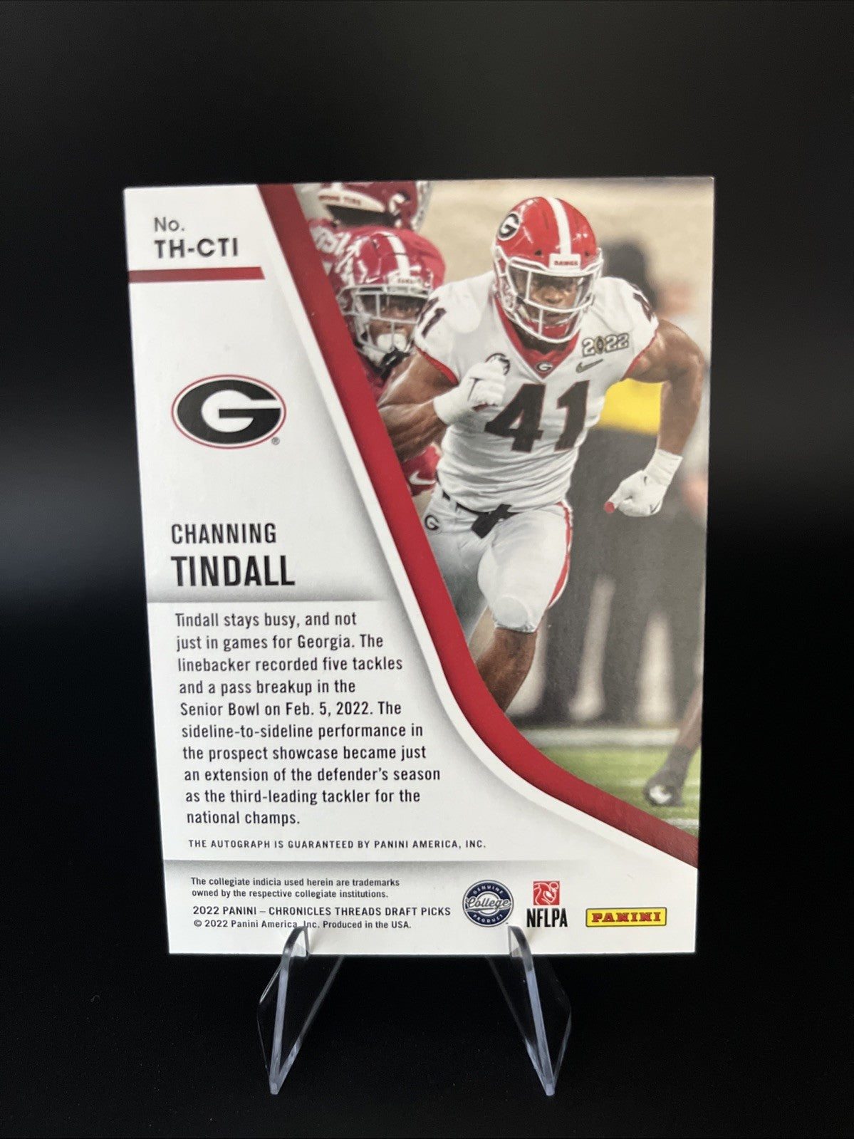 2022 Panini Chronicles Draft Picks - Threads Rookie Signatures Channing Tindall