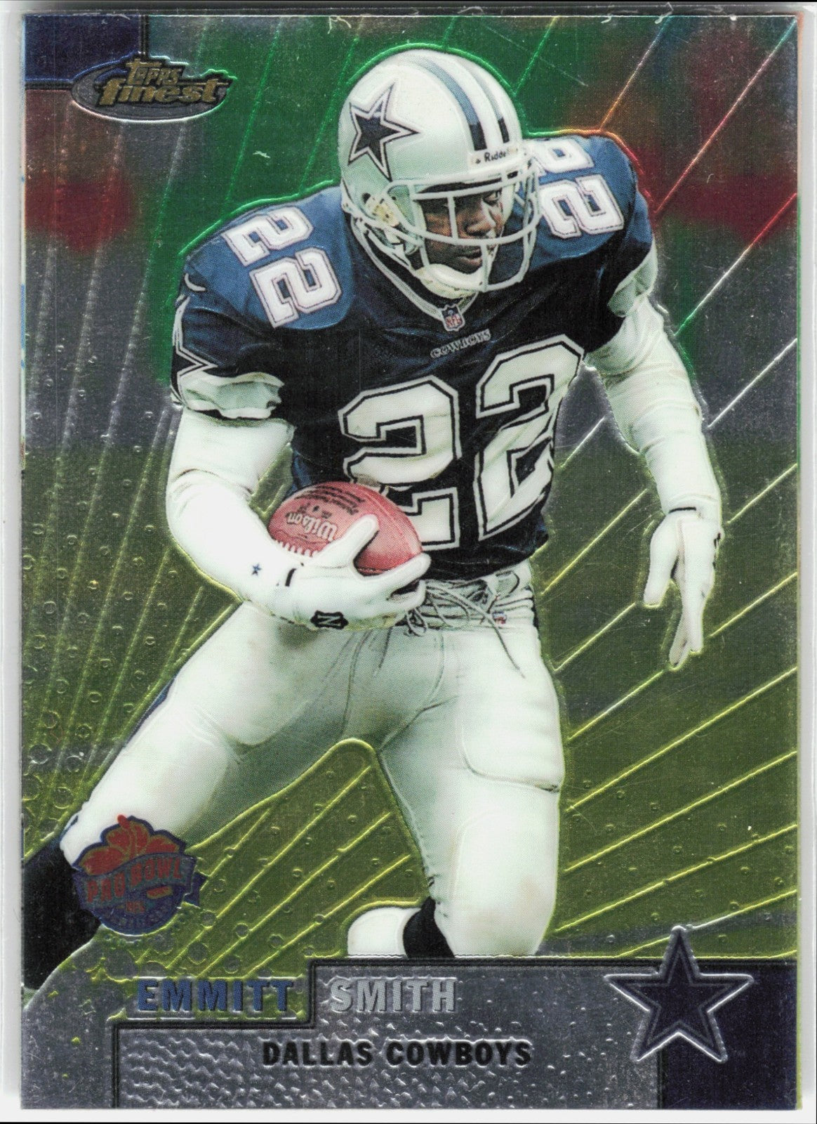 2000 Topps Finest 10 of 12 Aloha Bowl Emmitt Smith #90 Cowboys