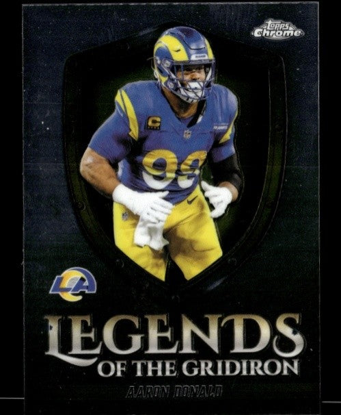 2025 Topps Chrome Aaron Donald #LOG-40 Legends of the Gridiron Rams