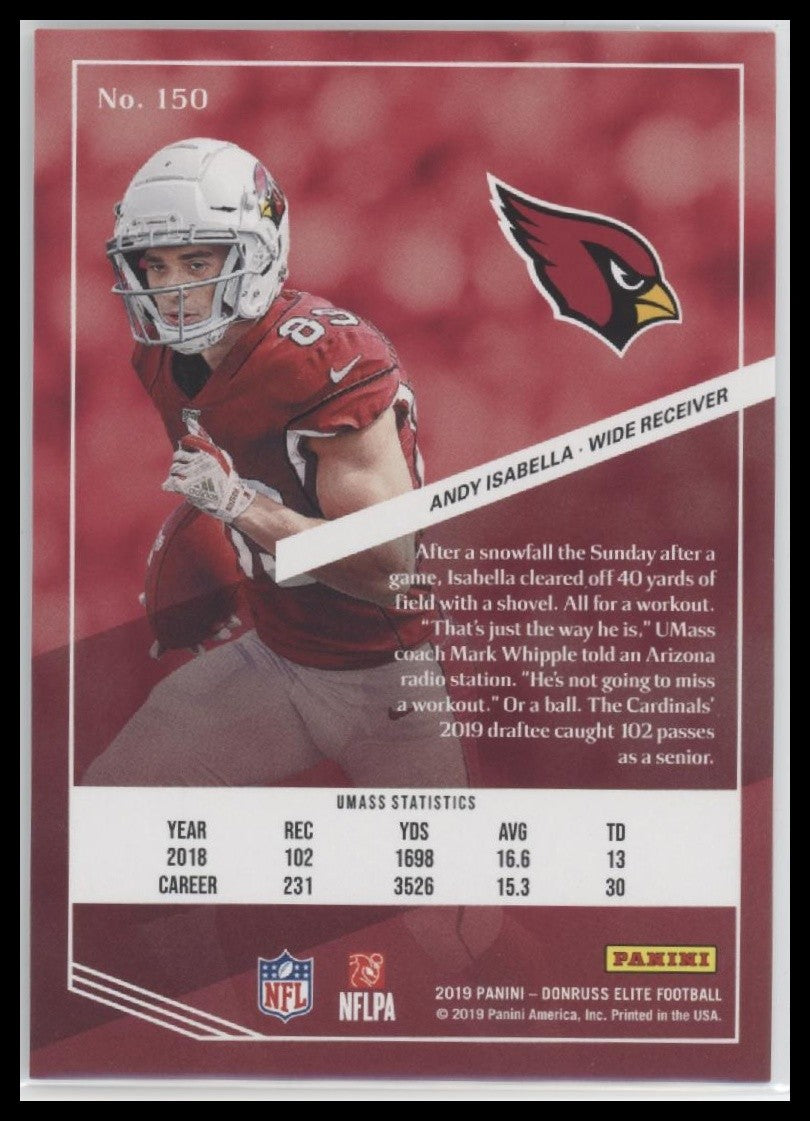 2019 Donruss 2019 Donruss Elite Andy Isabella Arizona Cardinals