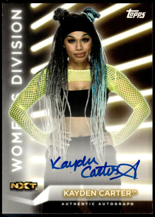 2021 Topps WWE Women's Division Kayden Carter #A-KD Auto Blue /25