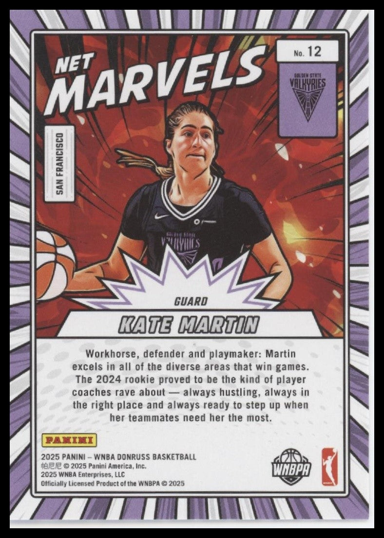 2025 Donruss WNBA #12 Kate Martin Net Marvels Press Proof