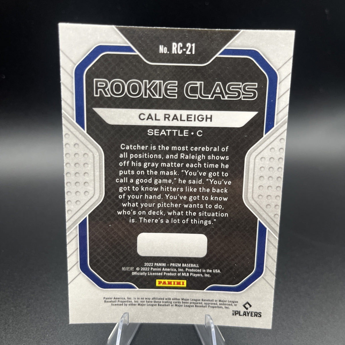 2022 Panini Prizm - Rookie Class Cal Raleigh #RC-21 (RC)