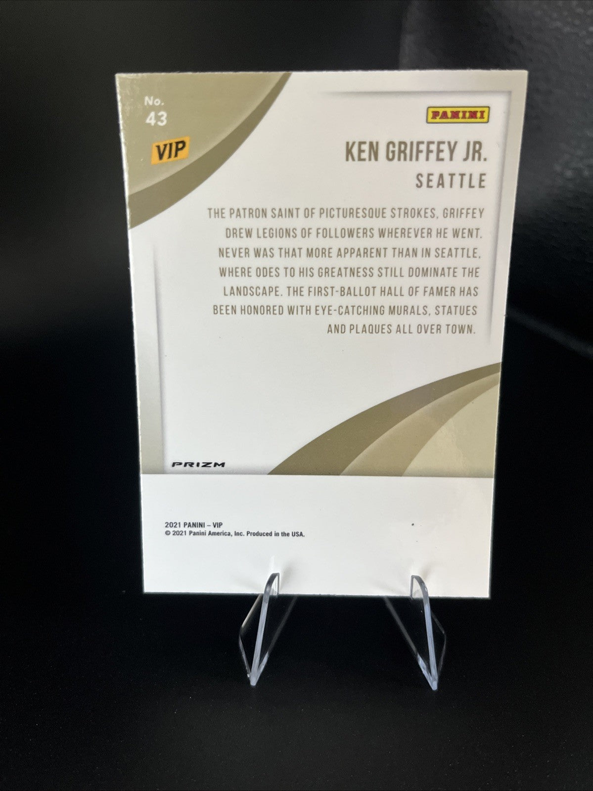 2021 Panini National Convention VIP Gold Pack - Ken Griffey Jr #43 Lazer Prizm
