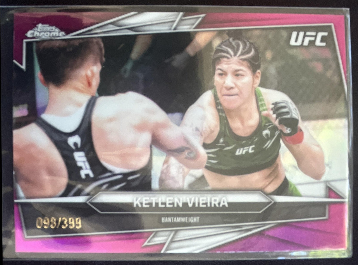 2026 Topps Chrome UFC Ketlen Vieira #198 Magenta Refractor 98/399