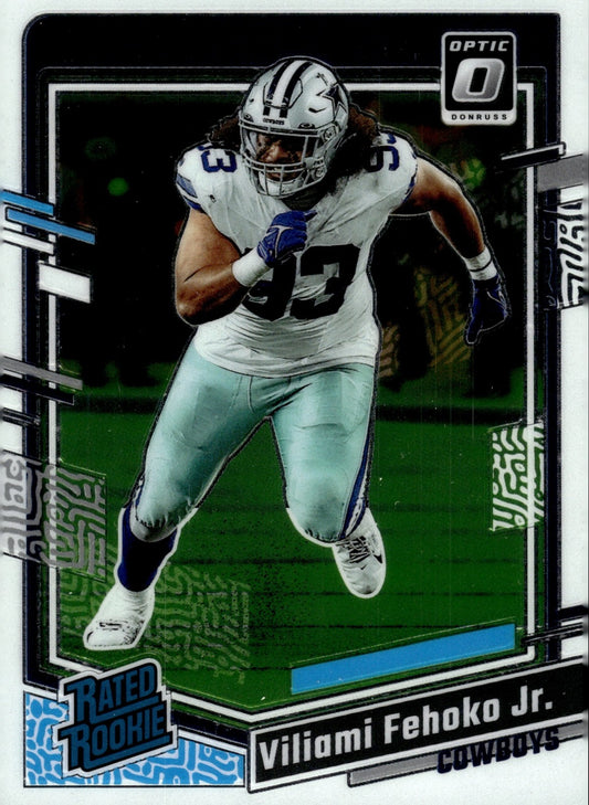 2023 Panini Donruss Optic Viliami Fehoko Jr. #229 RC Rated Rookie Cowboys