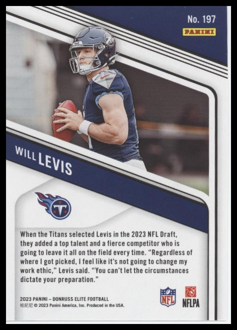 Will Levis 2023 Donruss Elite Pink #197 Near Mint or Better 41/49