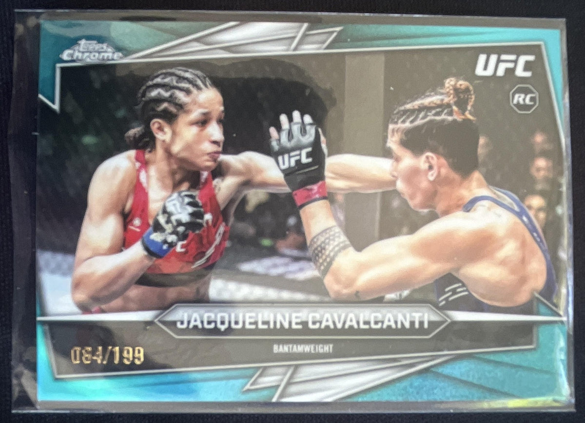 2026 Topps Chrome UFC Jacqueline Cavalcanti #37 Aqua Refractor 64/199 RC