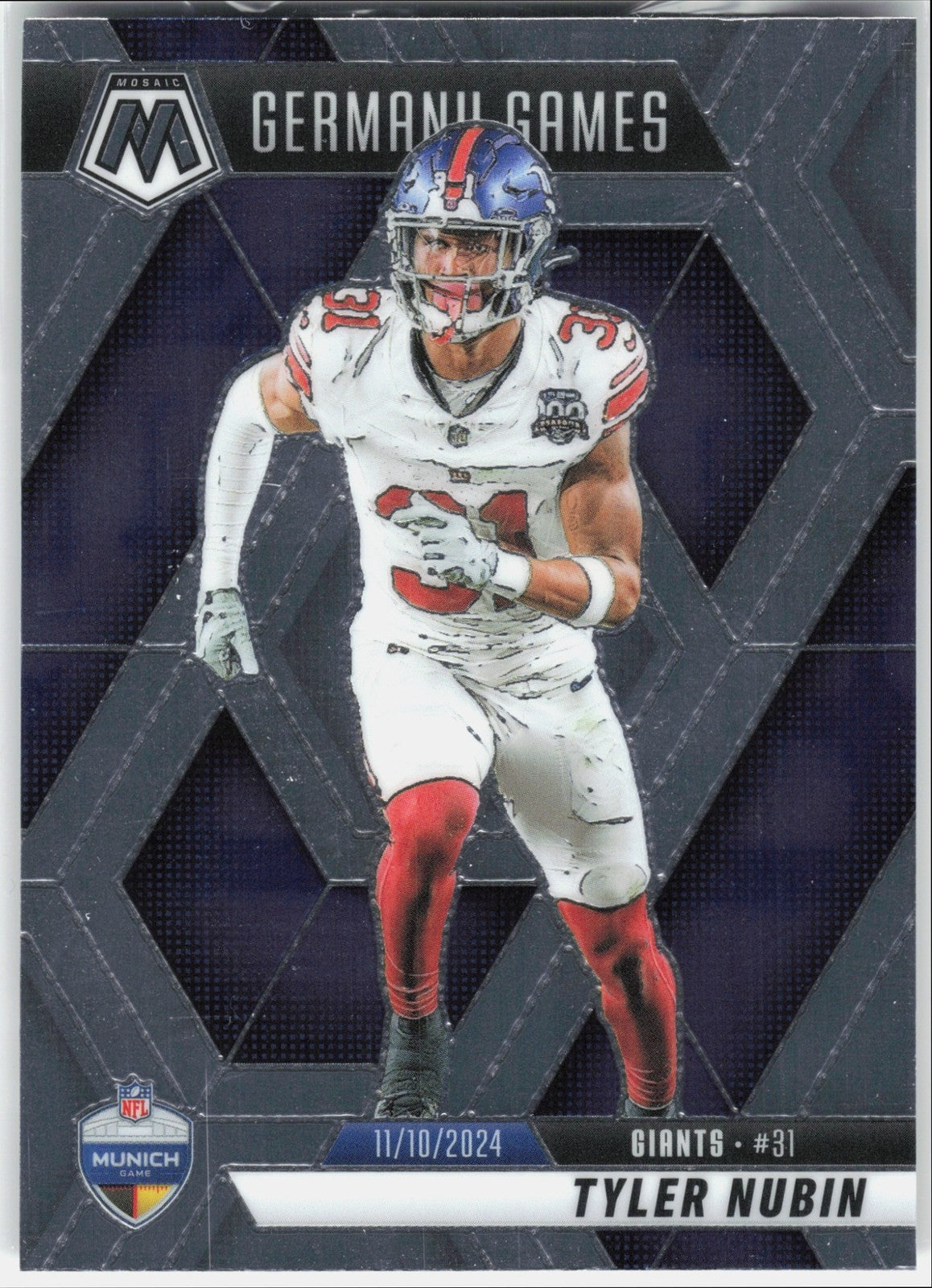 2025 Panini Mosaic Tyler Nubin #261 International Games Giants