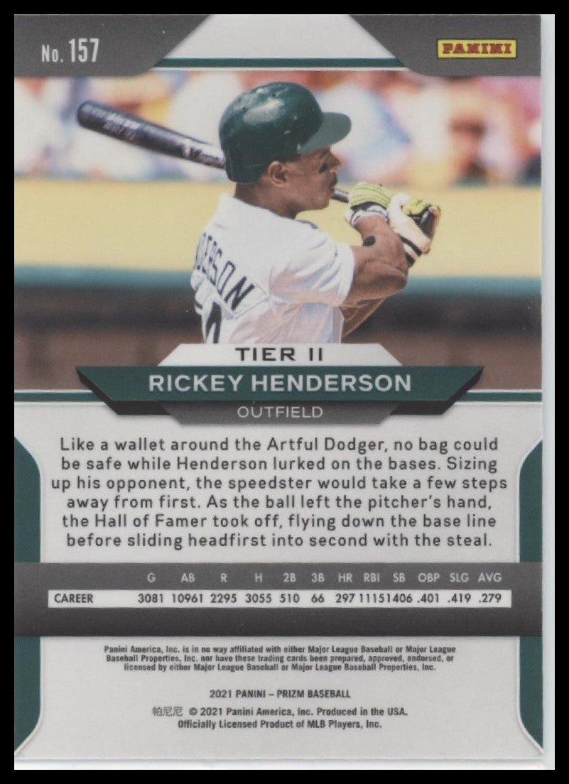 2021 Panini Prizm Rickey Henderson Oakland Athletics #157