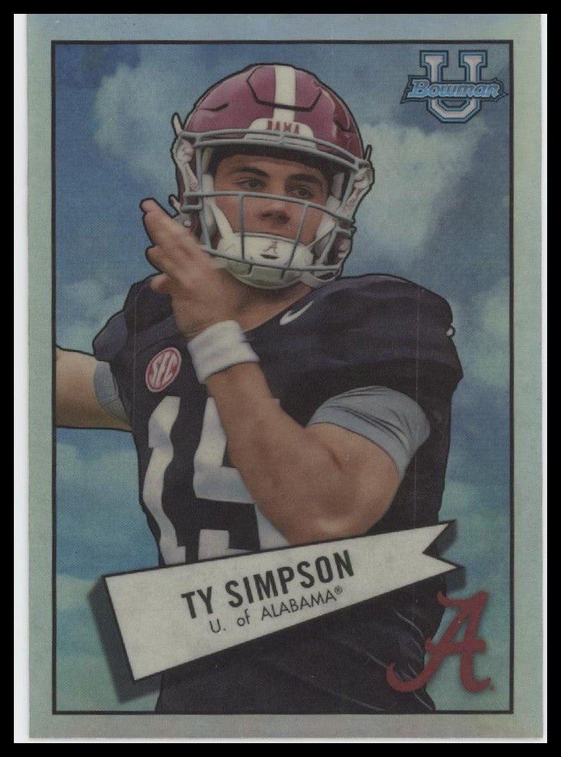 Ty Simpson 2022 Bowman University Chrome #52BF-27