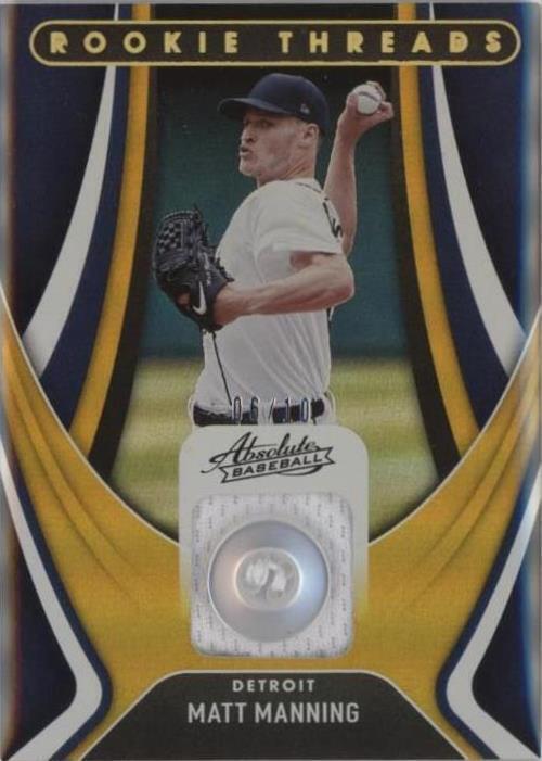 2022 Panini Absolute - Retail Rookie Threads Matt Manning #RT-MM Gold /10 (MEM,